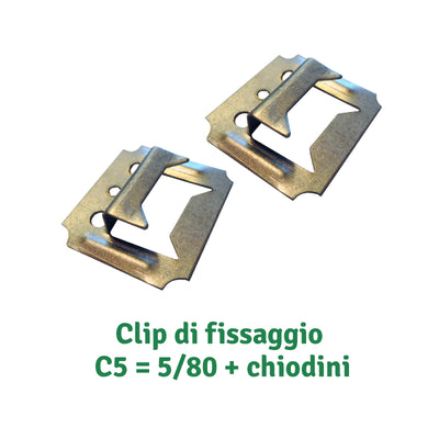 Clip di fissagio C5=5/80 + chiodini