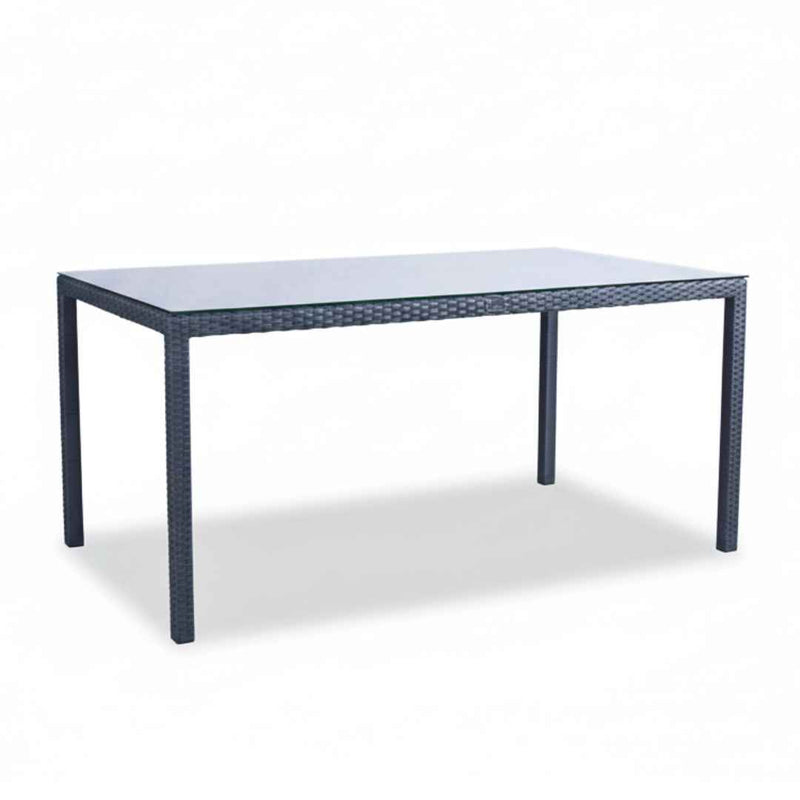 Tavolo in rattan sintetico KIPRUS Terico 160×90×75 cm. Colore: grafite