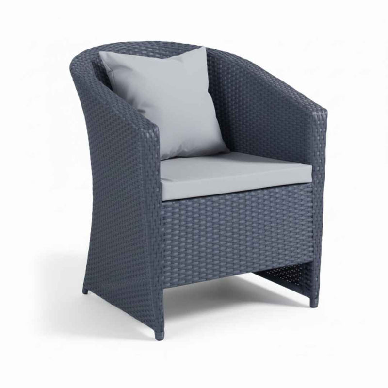 Sedia in rattan sintetico BALINA Terico. Colore: grafite