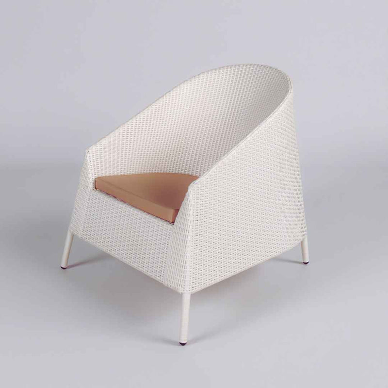 Poltrona in rattan sintetico RIKITEA Terico. Colore: bianco