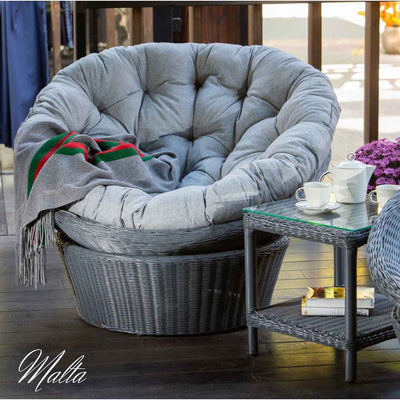 Poltrona girevole in rattan sintetico MALTA.