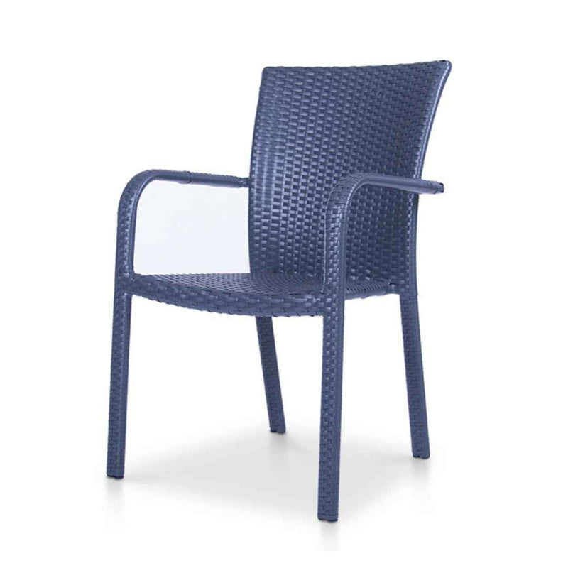 Sedia in rattan  sintetico KIPRUS Terico. Colore: grafite