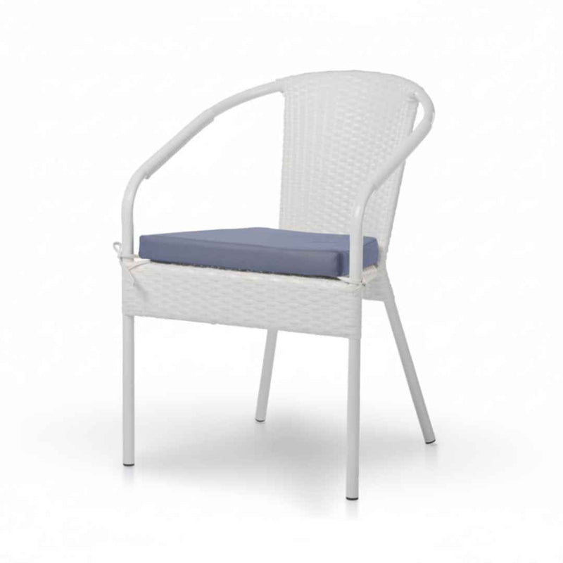 Sedia in rattan sintetico VERONA LIGHT Terico. Colore: bianco