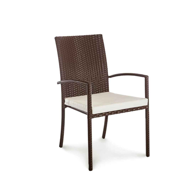 Sedia in rattan sintetico MAVERO Mini Terico. Colore: marrone