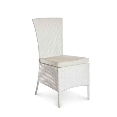 Sedia in rattan sintetico MILANO Terico. Colore: bianco