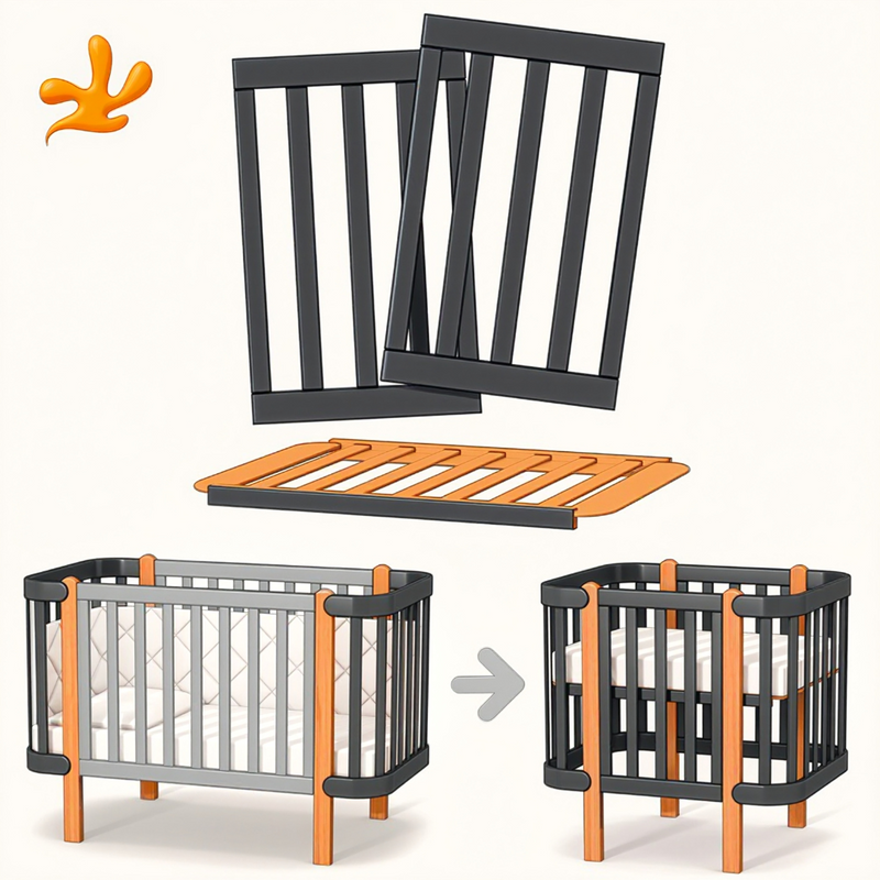 Set di trasformazione per lettino Zukko / Zukko Soft - Colore: grigio scuro