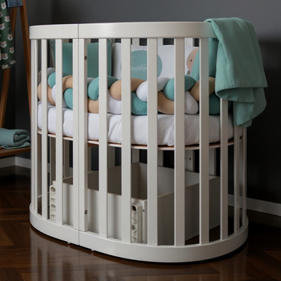 Meccanismo a dondolo per lettini Mikko Gekko (90×70). Longitudinale, senza cassetto. Colore: bianco