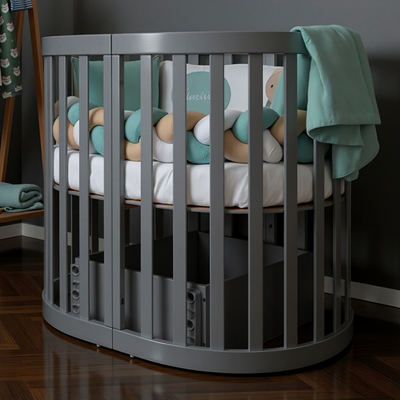 Meccanismo a dondolo per lettini Mikko Gekko (90×70). Longitudinale, senza cassetto. Colore: grigio scuro