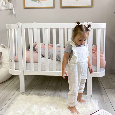 Lettino affiancabile al letto Zukko Gekko Kids. Evolutivo – Culla e lettino 2 in 1. Colore bianco.