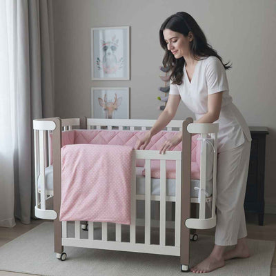 Lettino affiancabile al letto Zukko Gekko Kids. Evolutivo – Culla e lettino 2 in 1. Colore bianco-beige.