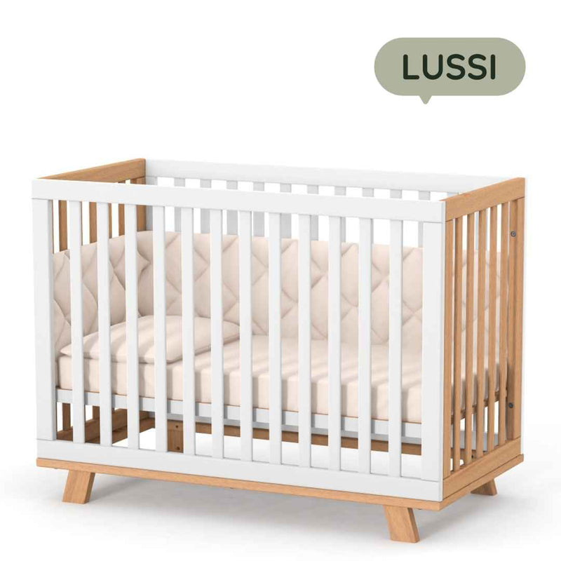 Lettino per bambini Lussi Gekko Kids 120x60. Colore: bianco - legno naturale
