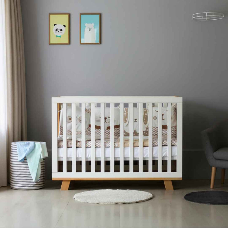 Lettino per bambini Lussi Gekko Kids 120x60. Colore: bianco - legno naturale