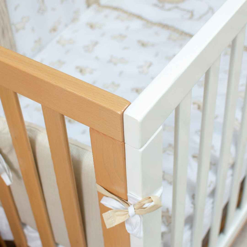 Lettino per bambini Lussi Gekko Kids 120x60. Colore: bianco - legno naturale