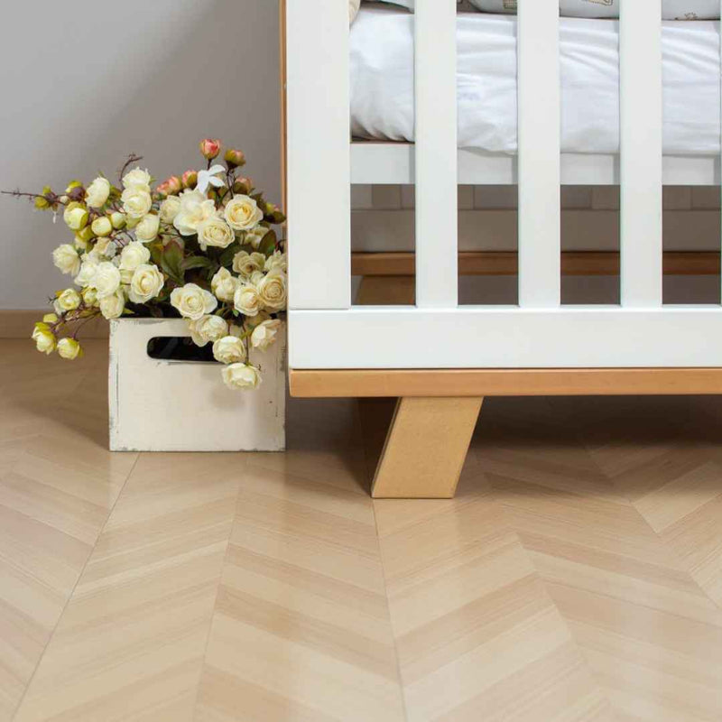 Lettino per bambini Lussi Gekko Kids 120x60. Colore: bianco - legno naturale