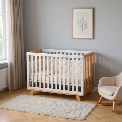 Lettino per bambini Lussi Gekko Kids 120x60. Colore: bianco - legno naturale