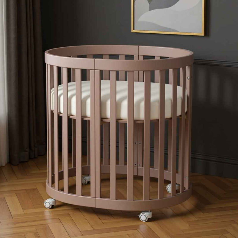 Culla per neonati ovalizzata evolutiva per bambini Mikko Gekko Kids 90×70 cm. Colore beige.