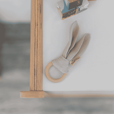 Cassettiera per bambini Markito Gekko Kids, 90x53x86 cm. Colore: bianco - legno naturale