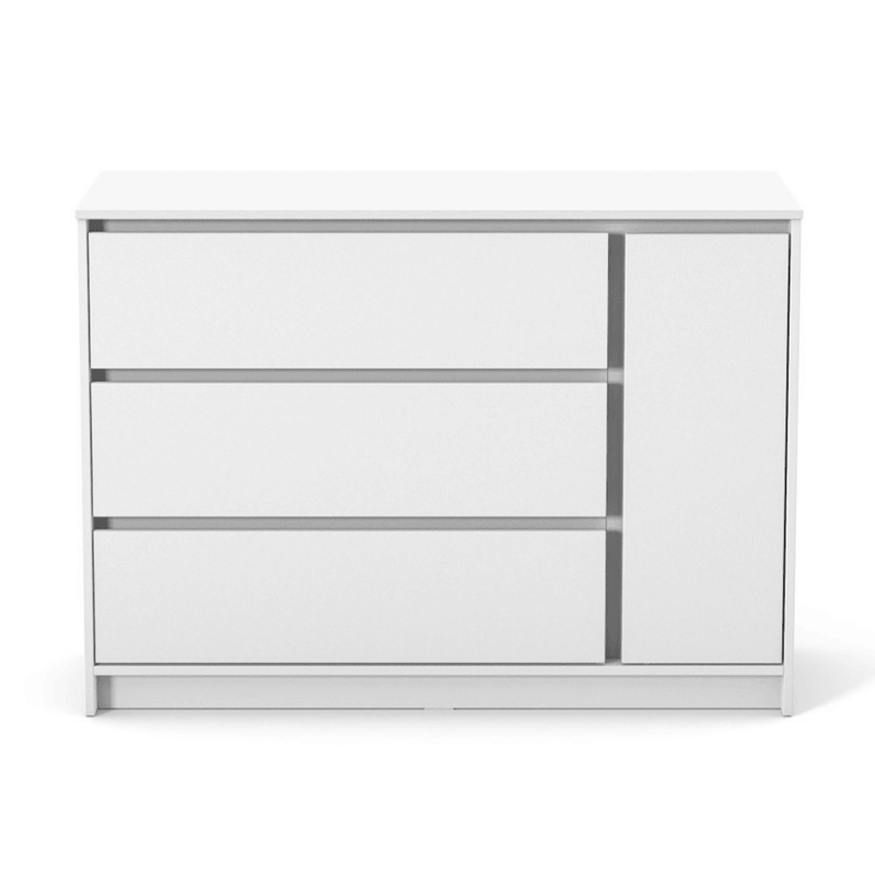 Cassettiera per bambini Lovitto Gekko Kids, 120x51x87 cm. Colore: bianco