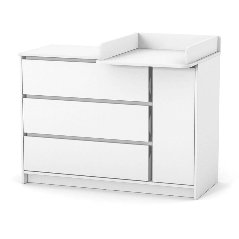 Cassettiera per bambini Lovitto Gekko Kids, 120x51x87 cm. Colore: bianco