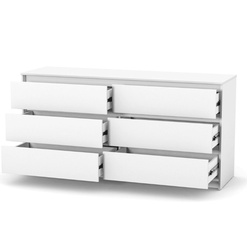 Cassettiera per bambini Lovitto Gekko Kids, 175x51x87 cm. Colore: bianco