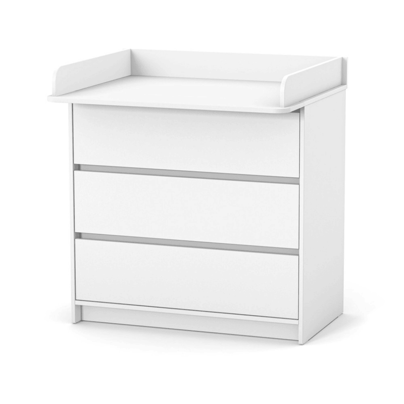 Cassettiera per bambini Lovitto Gekko Kids, 90x51x86 cm. Colore: bianco