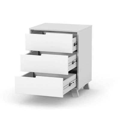 Cassettiera per bambini Lussi Gekko Kids, 60x49x80 cm. Colore: bianco - grigio