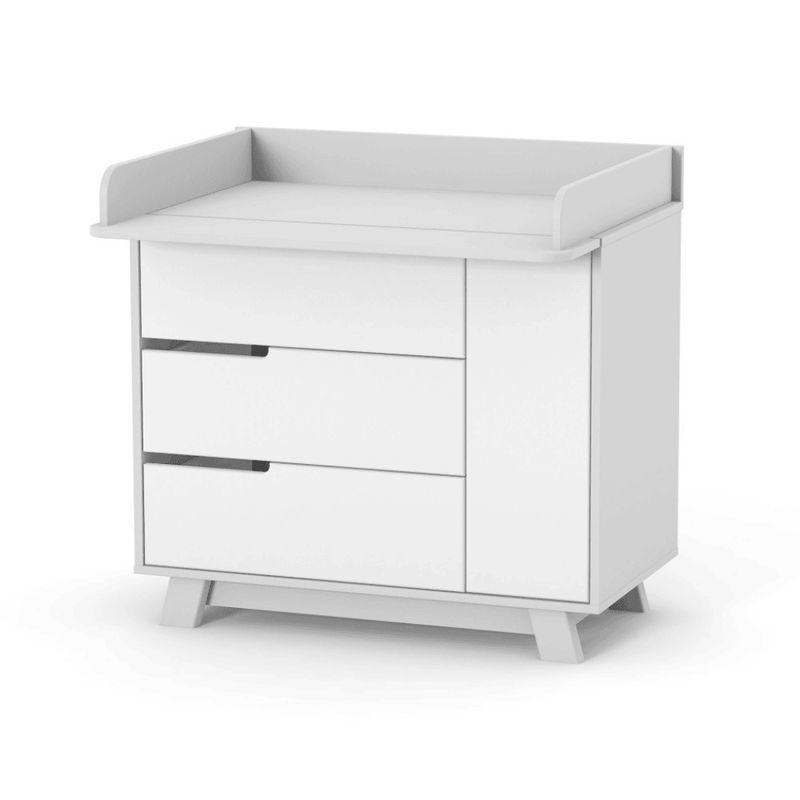 Cassettiera per bambini Lussi Gekko Kids, 90x49x77 cm. Colore: bianco - grigio