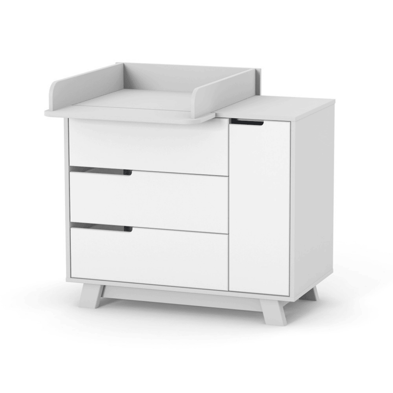 Cassettiera per bambini Lussi Gekko Kids, 90x49x77 cm. Colore: bianco - grigio