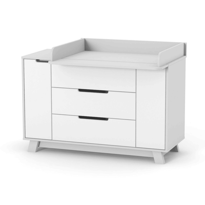 Cassettiera per bambini Lussi Gekko Kids, 120x49x77 cm. Colore: bianco - grigio