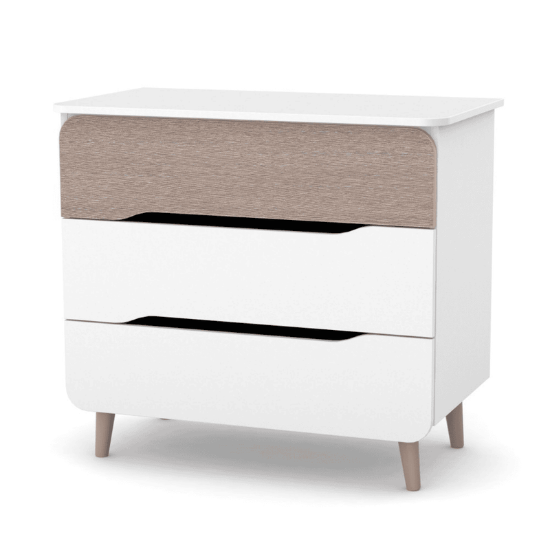 Cassettiera per bambini Belitto Gekko Kids, 89x49x80 cm. Colore: bianco-beige