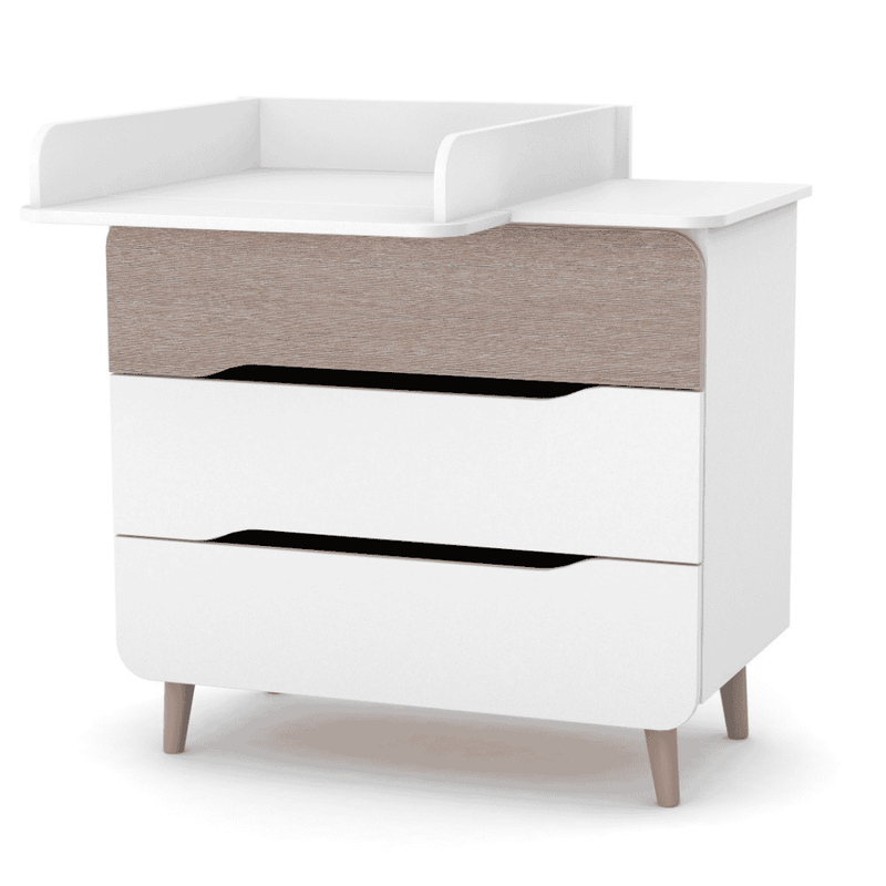 Cassettiera per bambini Belitto Gekko Kids, 89x49x80 cm. Colore: bianco-beige