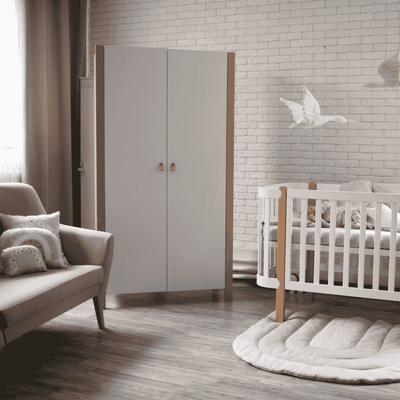 Armadio per bambini Zukko 960 Gekko Kids. Colore: bianco-legno naturale