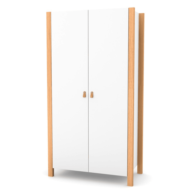 Armadio per bambini Zukko 960 Gekko Kids. Colore: bianco-legno naturale