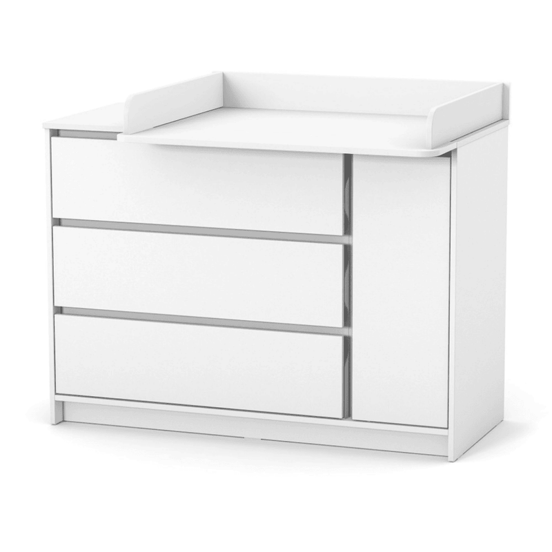 Fasciatoio aggiuntivo per cassettiera 900 Gekko Kids. Colore: legno scuro