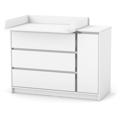 Fasciatoio aggiuntivo per cassettiera 900 Gekko Kids. Colore: legno scuro