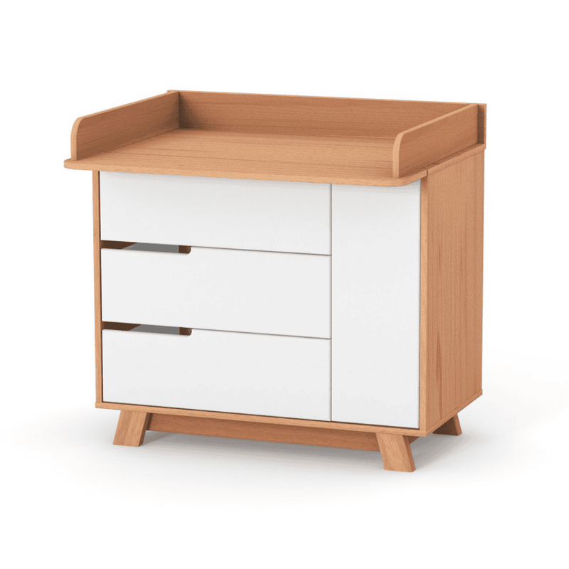 Fasciatoio aggiuntivo per cassettiera 900 Gekko Kids. Colore: legno naturale