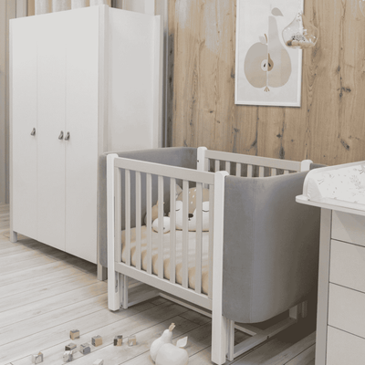 Armadio per bambini Zukko 1310 Gekko Kids. Colore: bianco-grigio