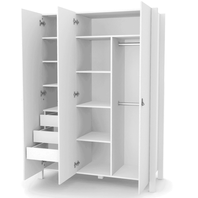 Armadio per bambini Zukko 1310 Gekko Kids. Colore: bianco