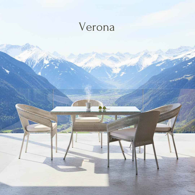 Tavolo in rattan sintetico VERONA Terico. Colore: oliva