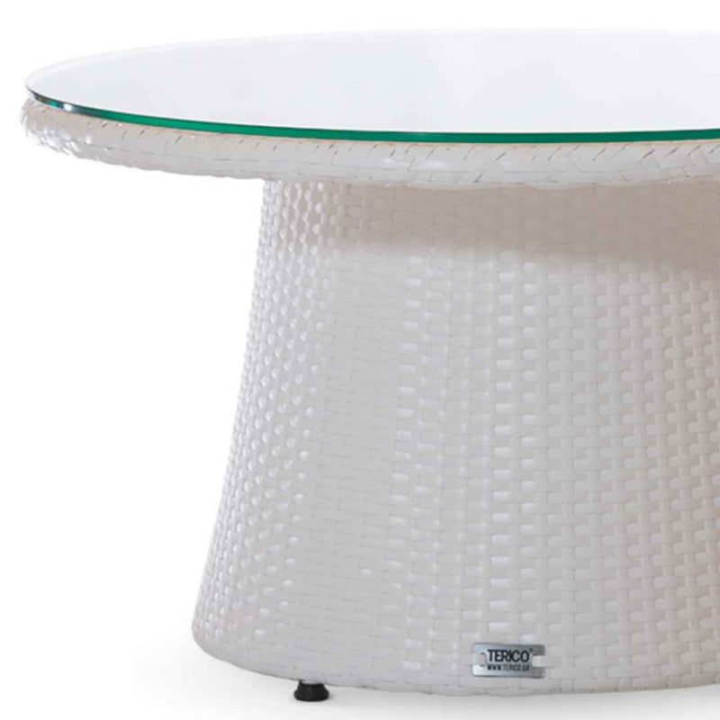 Tavolo in rattan sintetico RIKITEA Terico. Colore: bianco