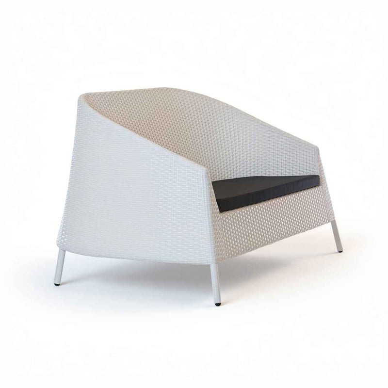 Divano in rattan sintetico RIKITEA Terico. Colore: bianco