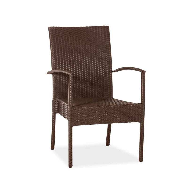 Sedia in rattan sintetico MAVERO Maxi Terico. Colore: marrone