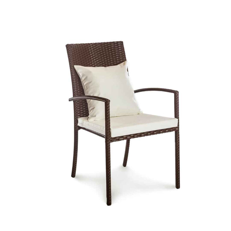 Sedia in rattan sintetico MAVERO Mini Terico. Colore: marrone