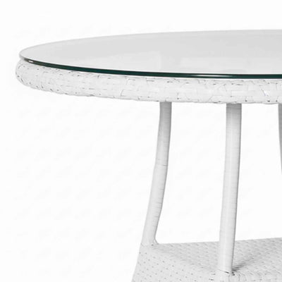 Tavolo in rattan sintetico BALINA Terico. Colore: bianco