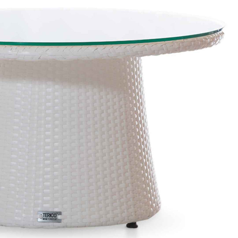 Tavolo in rattan sintetico RIKITEA Terico. Colore: bianco