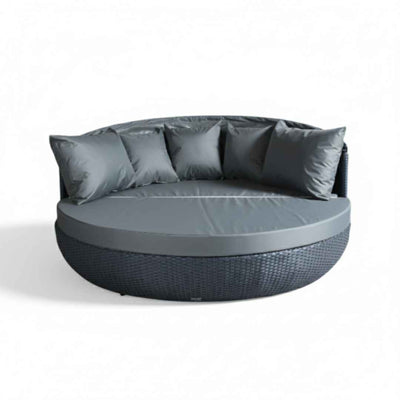 Letto da giardino intrecciato grande BONNI Terico. Colore: grafite