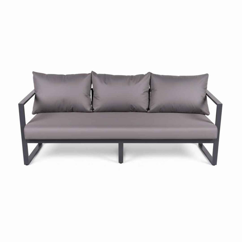 Divano da giardino grande a tre posti LOFT. Colore: grafite