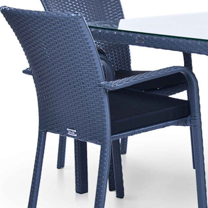 Sedia in rattan  sintetico KIPRUS Terico. Colore: grafite