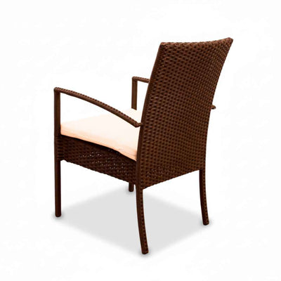 Sedia in rattan sintetico MAVERO Maxi Terico. Colore: marrone