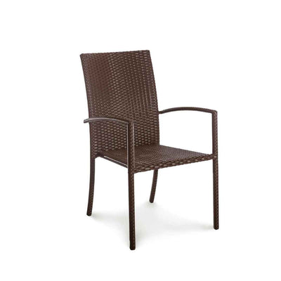 Sedia in rattan sintetico MAVERO Mini Terico. Colore: marrone